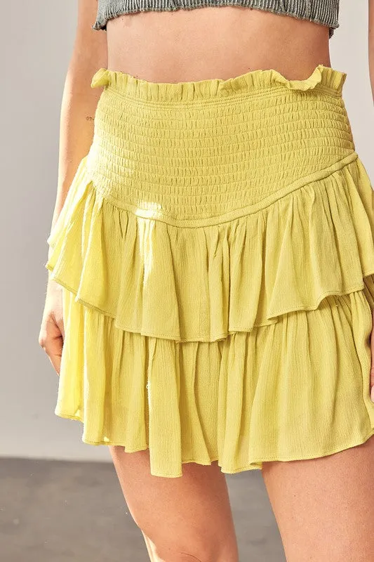 MS W Ruffle Skirt With Shorts