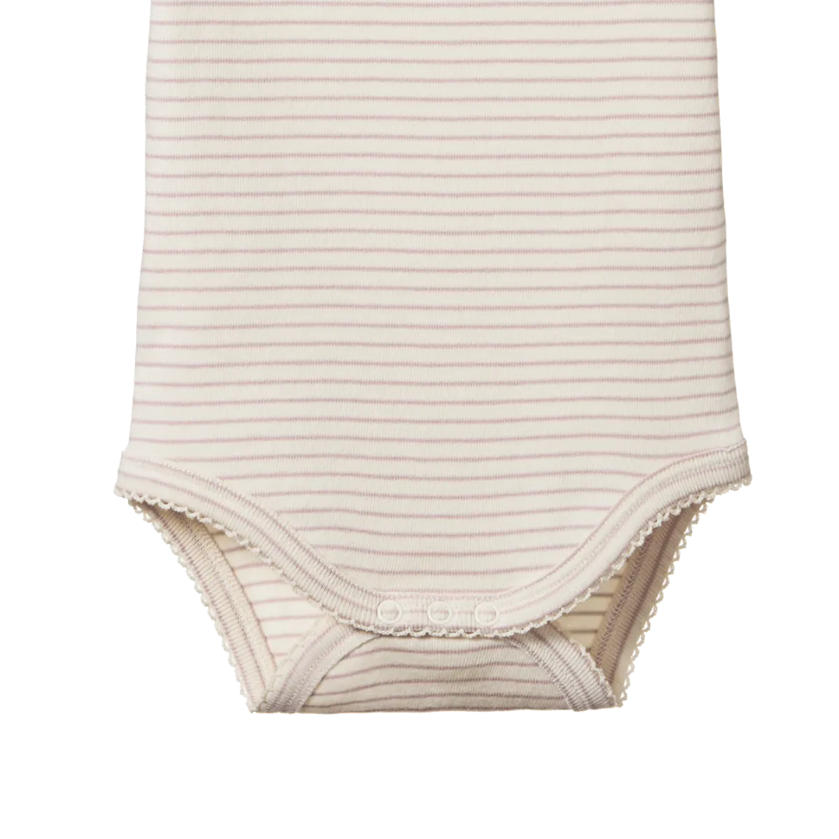 NATURE BABY SHORT SLEEVE BODYSUIT LILAC PINSTRIPE