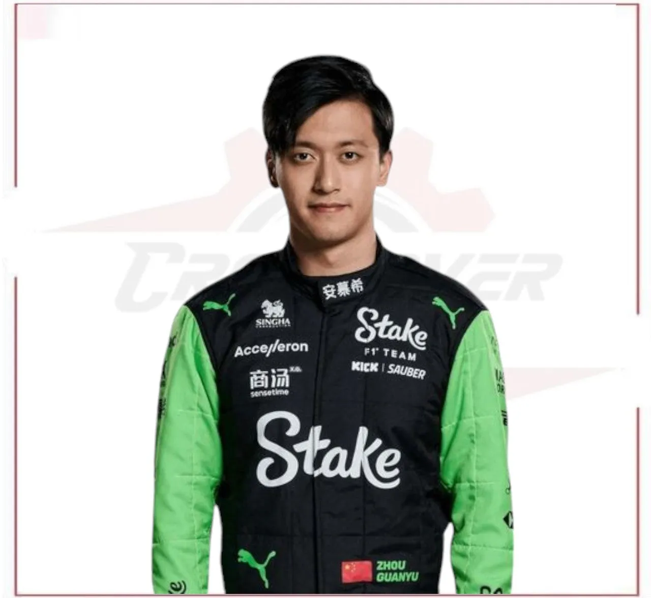 New 2024 Zhou Guanyu Stake F1 Team Kick Sauber Replica Racing Suit