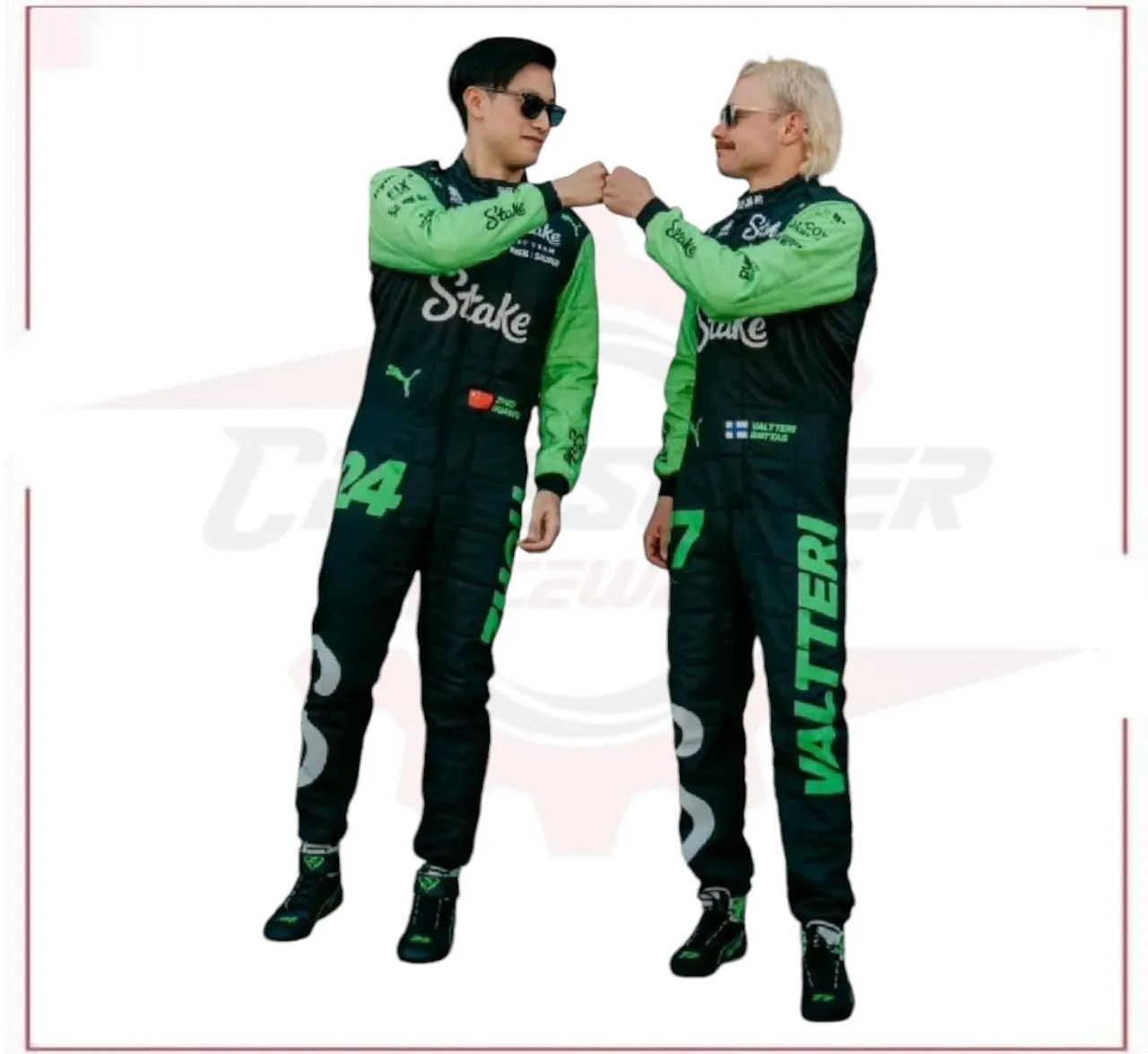 New 2024 Zhou Guanyu Stake F1 Team Kick Sauber Replica Racing Suit