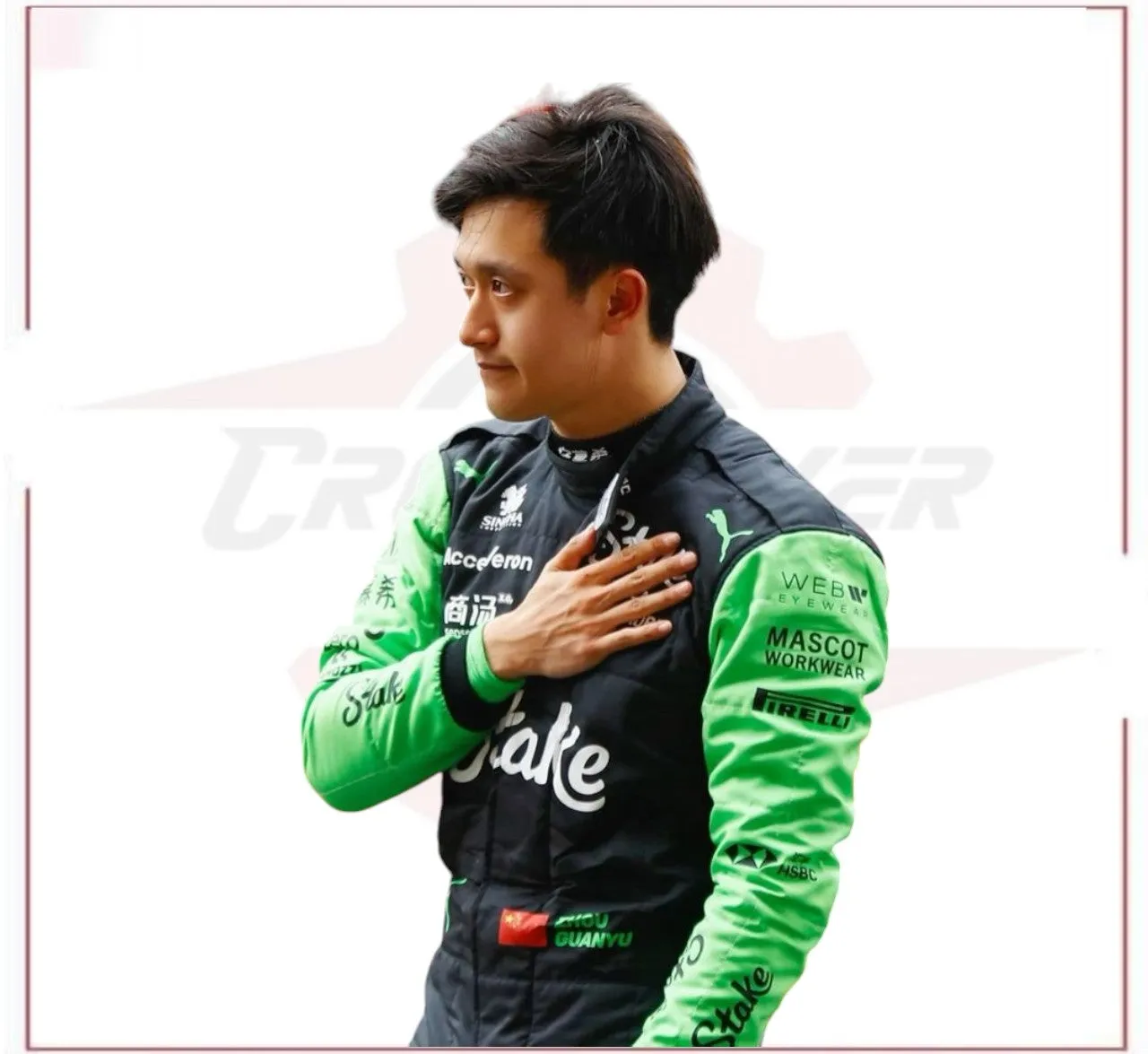 New 2024 Zhou Guanyu Stake F1 Team Kick Sauber Replica Racing Suit