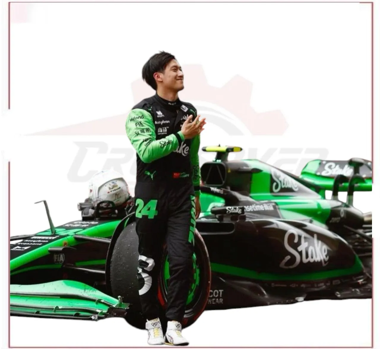 New 2024 Zhou Guanyu Stake F1 Team Kick Sauber Replica Racing Suit