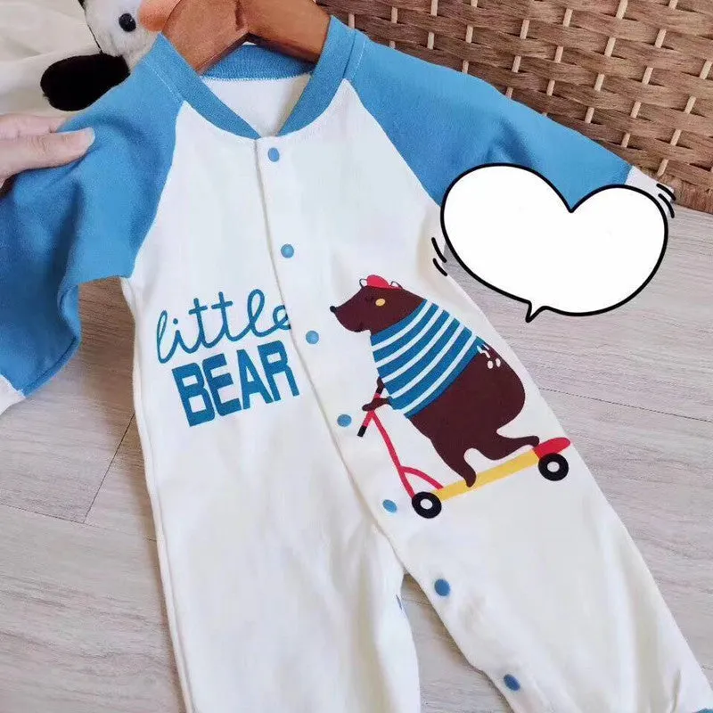 Newborn Baby One-Piece Romper Three-Month Baby Outing Clothes