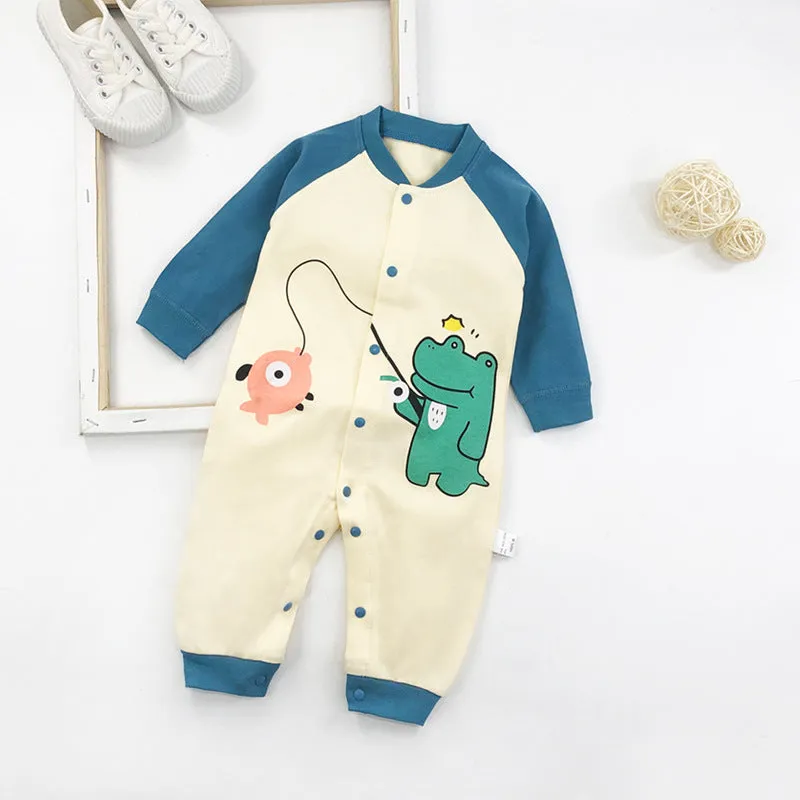Newborn Baby One-Piece Romper Three-Month Baby Outing Clothes