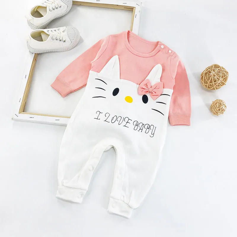 Newborn Baby One-Piece Romper Three-Month Baby Outing Clothes