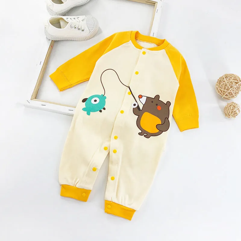 Newborn Baby One-Piece Romper Three-Month Baby Outing Clothes