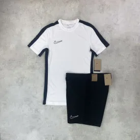 Nike Academy Drill T-shirt/ Shorts Set White/ Black