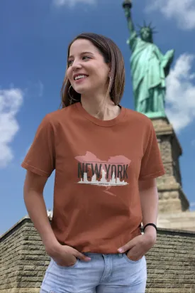 Nyc Skyline Printed T-shirt for women