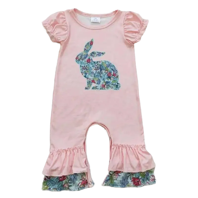 "Flower Bunny Baby" Baby's Boho Romper