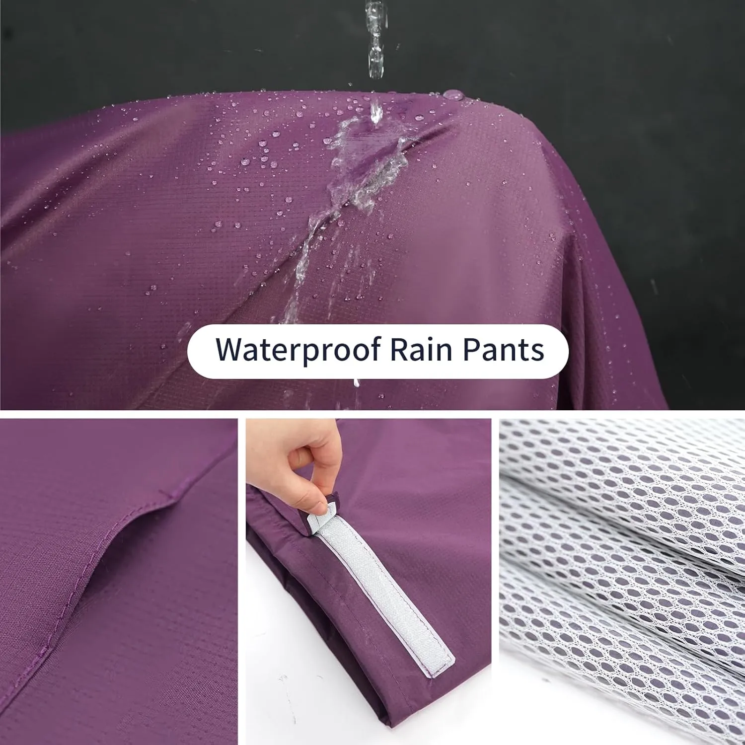 Rain Suit for Men & Women,Waterproof Rain Jacket&Trouser Suit with Reflective Strip,All-Sport Raincoat Anti-storm