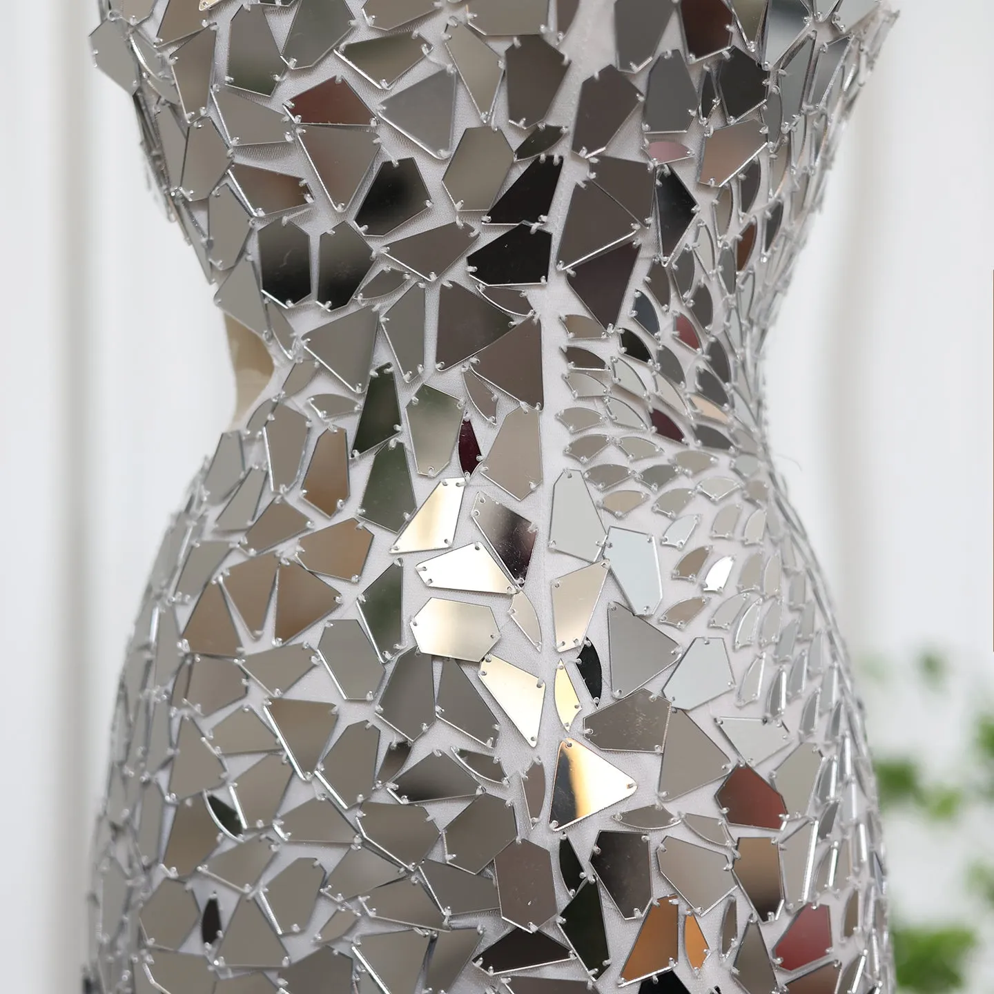 Sharon Said Luxury Silver Short Mini Cocktail Prom Dresses for Women Birthday Wedding Sparkly Sequin Evening Party Gowns SS011