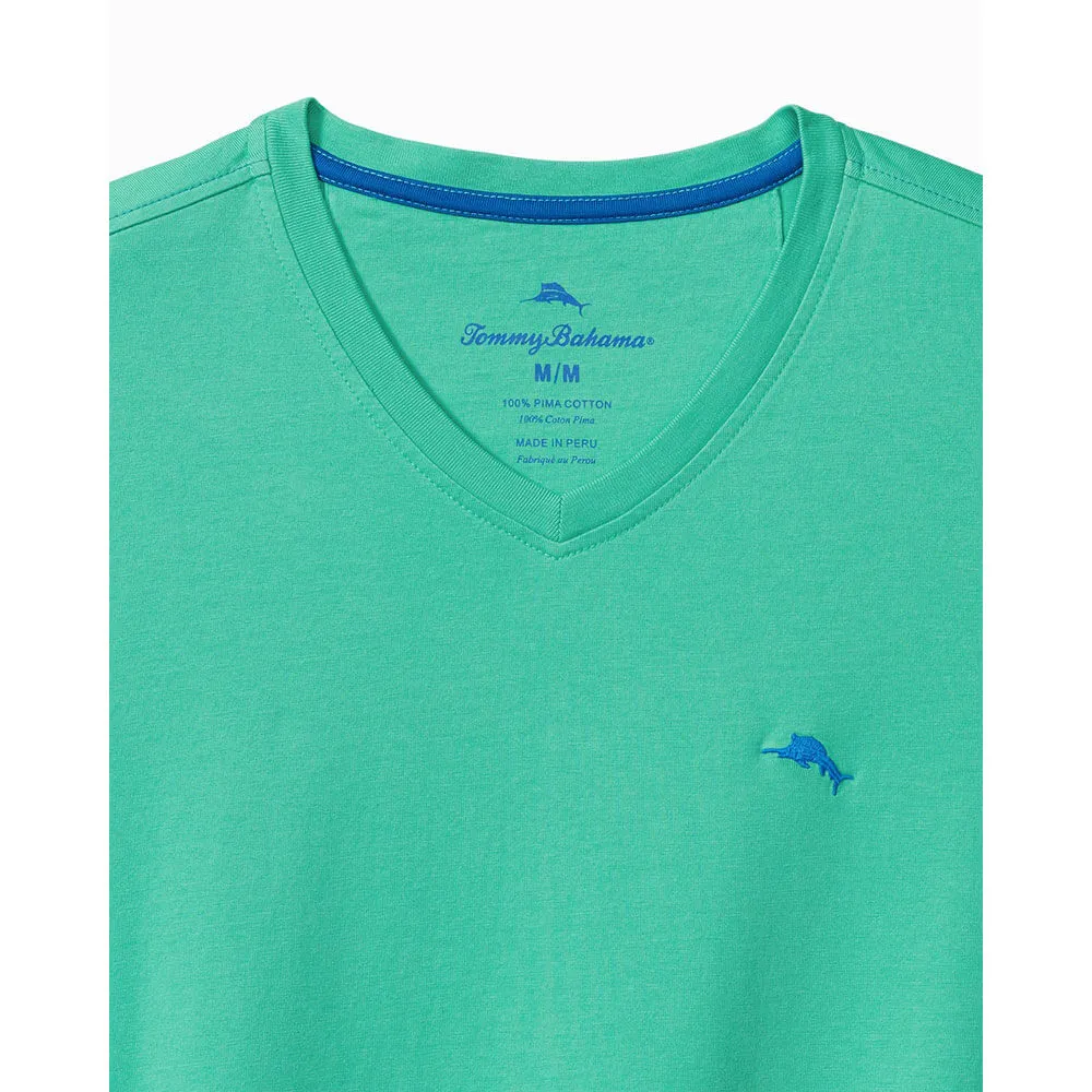 Tommy Bahama Bali Skyline V-Neck Long Sleeve T-Shirt - Kohala Teal