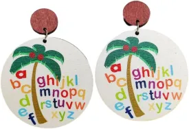 Unique Teacher Wooden School Handmade Stationery Pencil Book Earrings - Cute Back-to-School Graduation Thanksgiving Jewelry Gift