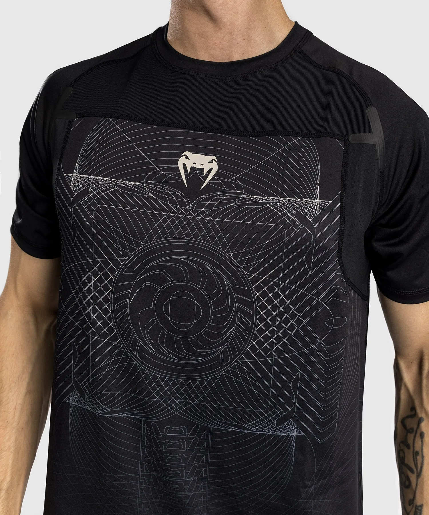 Venum G-Fit Air Men's Dry-Tech T-Shirt - Deep Black/Desert Sand