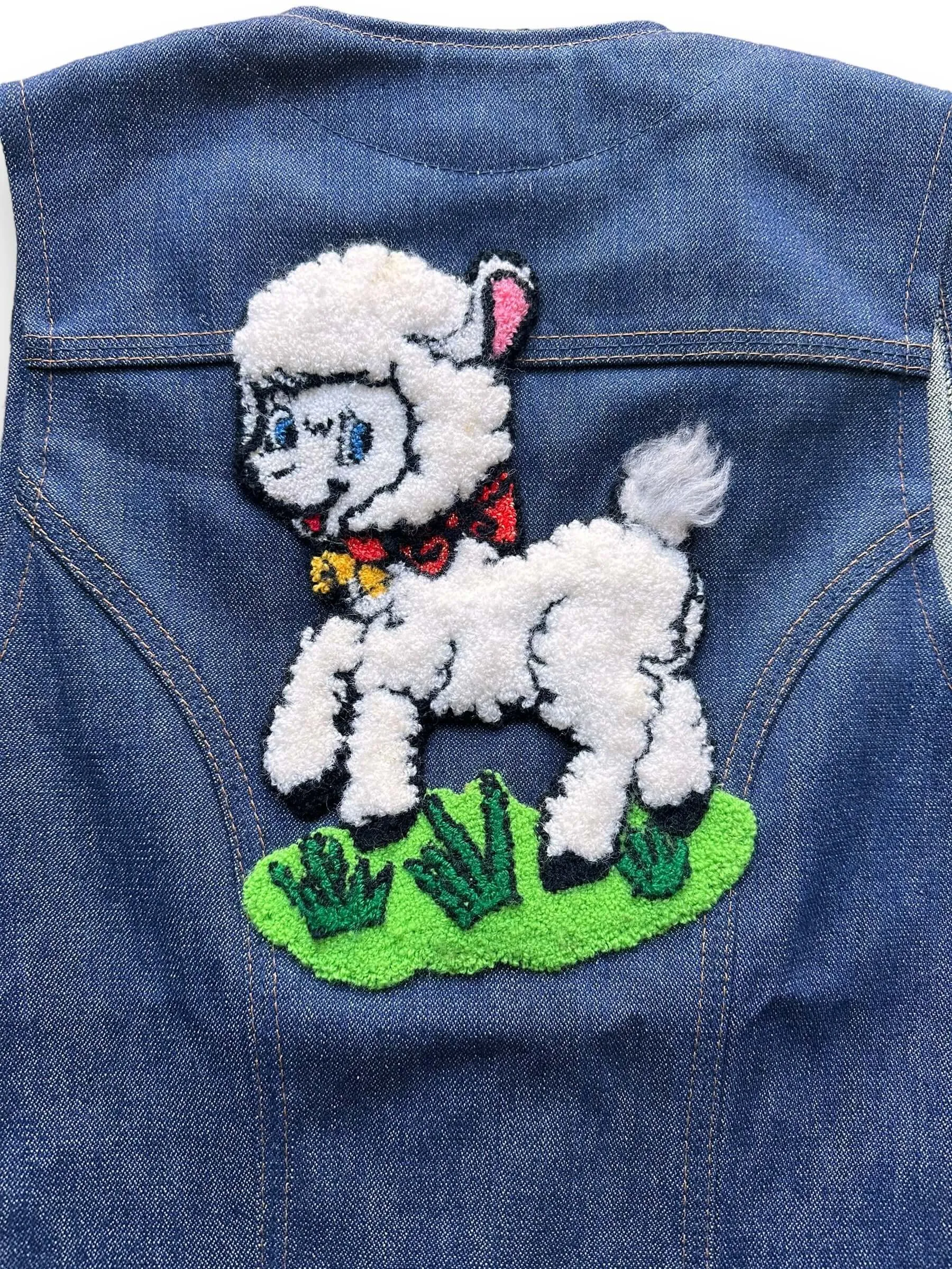 Vintage Wrangler Lamb Patch Denim Vest SZ S