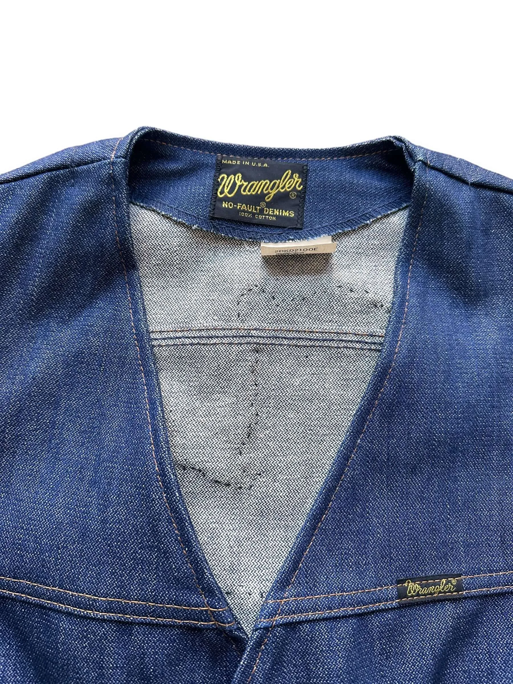 Vintage Wrangler Lamb Patch Denim Vest SZ S