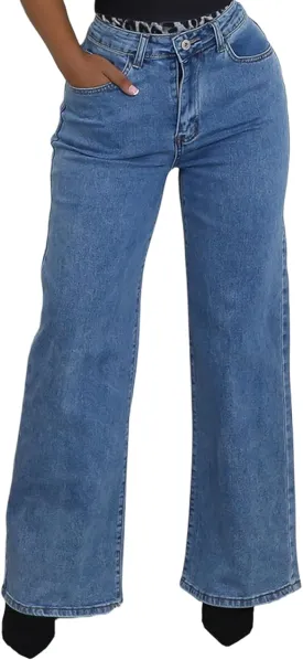 Women's Straight Leg High Waist Baggy Denim Jeans Loose Boyfriend Casual Stretchy Jeans