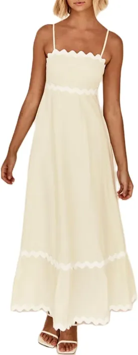 Women's Striped Maxi Dress Spaghetti Strap Sleeveless Cutout Long Dress Flowy Swing Beach Sun Dress