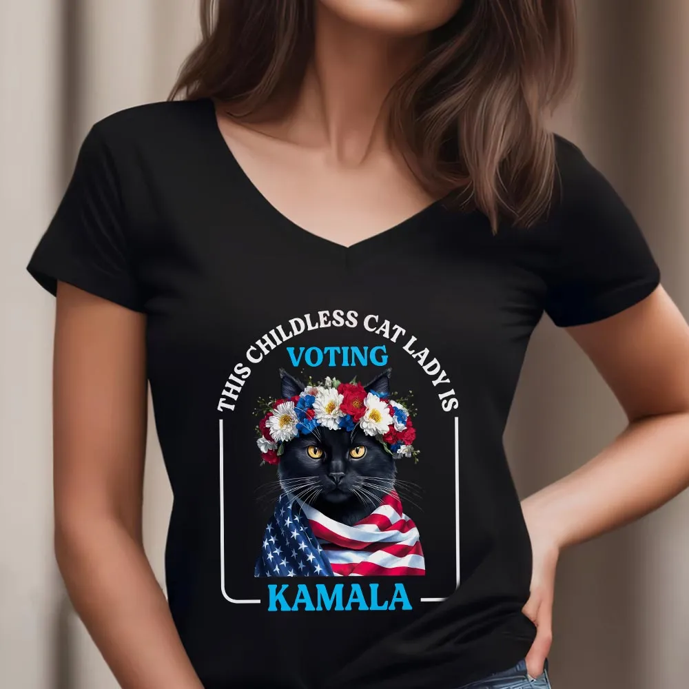 Women's V-neck T-shirt TSVB646