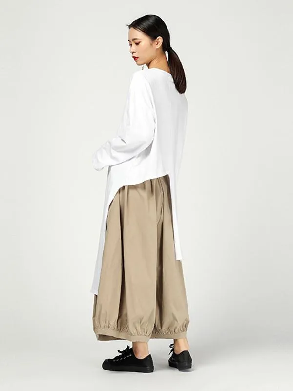xakxx Vintage Ramie Cotton Wide Leg Pants