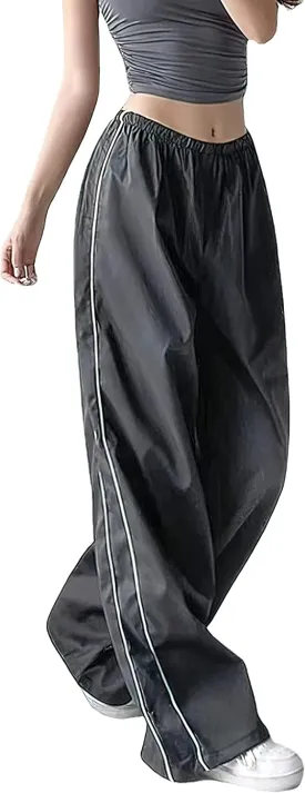 XPONNI Women's Baggy Y2K Parachute Pants